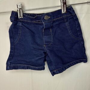 American Hawk Navy Kids Boys Denim Shorts Stretch Elastic Waistband Size 2T